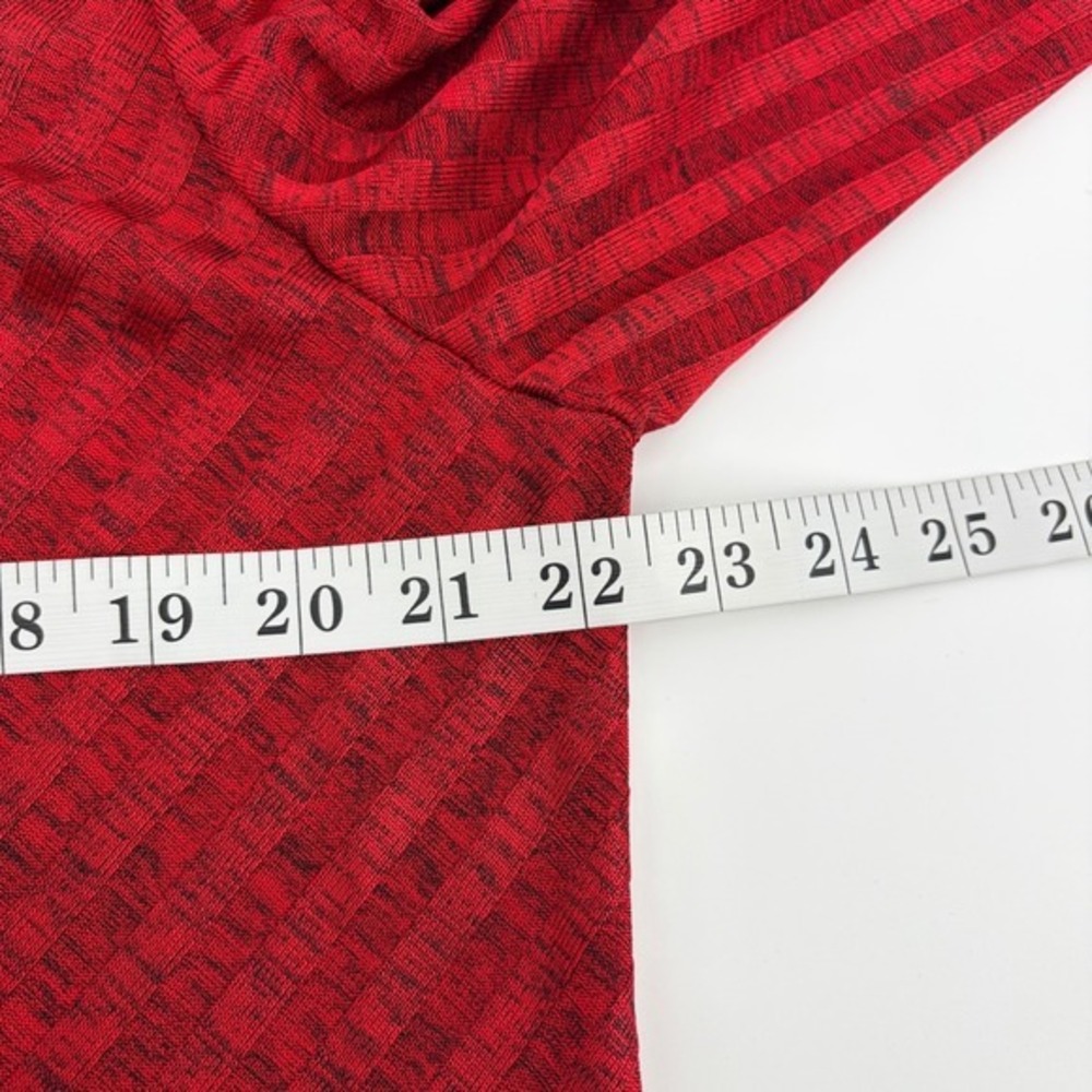 APT 9‎ Red Chevron Print Long Sleeve V Neck Top Women's Plus Size XXL - Picture 5 of 6